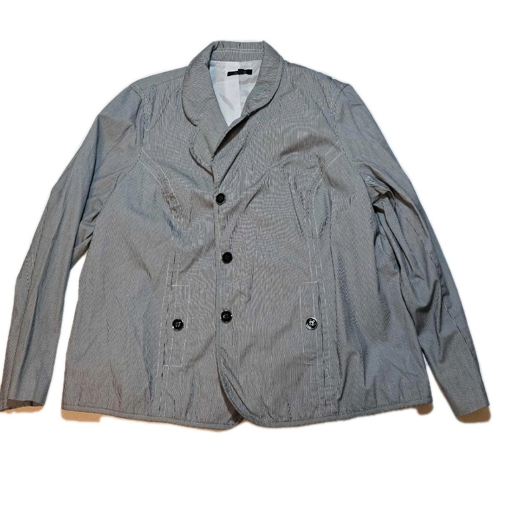 Jacket Rafaella Stripe Seersucker Blazer Size 22 Womens Ladies  Padded Shoulders